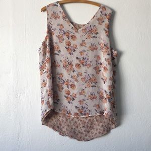 Floral Print Tank, Reversible